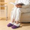 imageATHMILE Fuzzy Fluffy Slippers for Women Memory Foam Knit Womens Slippers NonSlip Bedroom Indoor Outdoor House slippers Shoes for Woman Closed BackPurple