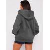 imageATHMILE Oversized Hoodies for Women Fall Sweatshirts Zip Up Hoodie Casual Jackets Y2k Fashion Outfits Winter Clothes 2025Dark Grey
