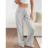 imageATHMILE Womens Sweatpants Wide Leg Barrel Pants Baggy Joggers Low Waist Fall Fashion Winter Clothing Pockets 2025Grey