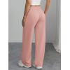 imageATHMILE Womens Sweatpants Wide Leg Barrel Pants Baggy Joggers Low Waist Fall Fashion Winter Clothing Pockets 2025Pink