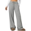 imageATHMILE Sweatpants Women Fall Outfits Wide Leg Baggy Pants HighWaisted Drawstring Sweat Pants Fashion Joggers 2025Grey