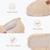 imageATHMILE Fuzzy Slippers for Women House Slippers Memory Foam Curly Loafer with Polar Fleece Lining Indoor Outdoor GreyBeige