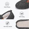 imageATHMILE Fuzzy Slippers for Women House Slippers Memory Foam Curly Loafer with Polar Fleece Lining Indoor Outdoor GreyDark Grey