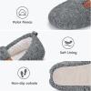 imageATHMILE Fuzzy Slippers for Women House Slippers Memory Foam Curly Loafer with Polar Fleece Lining Indoor Outdoor GreyGrey