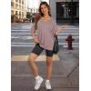 imageATHMILE Oversized Tshirts for Women Summer 2026 V Neck Casual Workout Plus Size Tops Spring Fashion Cute Basic Trendy OutfitsDark Pink