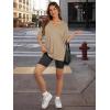 imageATHMILE Oversized Tshirts for Women Summer 2026 V Neck Casual Workout Plus Size Tops Spring Fashion Cute Basic Trendy OutfitsKhaki