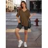 imageATHMILE Oversized Tshirts for Women Summer Beach 2025 V Neck Casual Tunic Tops Spring Fashion Cute Basic Trendy OutfitsBrown