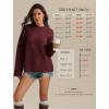 imageATHMILE Sweaters for Women 2025 Fall Fashion Outfits Long Sleeve Loose Casual Crewneck Ribbed Knit Pullover Winter ClothesWine Red