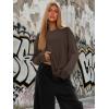 imageATHMILE Womens Oversized Long Sleeve T Shirts Basic Crewneck Tee Fall Tops Casual Workout Fashion Casual Y2K ClothesBrown