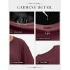 imageATHMILE Womens Oversized Long Sleeve T Shirts Basic Crewneck Tee Fall Tops Casual Workout Fashion Casual Y2K ClothesBurgundy