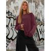 imageATHMILE Womens Oversized Long Sleeve T Shirts Basic Crewneck Tee Fall Tops Casual Workout Fashion Casual Y2K ClothesBurgundy