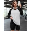 imageATHMILE Womens Oversized Long Sleeve T Shirts Basic Crewneck Tee Fall Tops Casual Workout Fashion Casual Y2K ClothesCwhite Black
