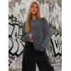 imageATHMILE Womens Oversized Long Sleeve T Shirts Basic Crewneck Tee Fall Tops Casual Workout Fashion Casual Y2K ClothesDeep Grey