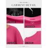 imageATHMILE Womens Oversized Long Sleeve T Shirts Basic Crewneck Tee Fall Tops Casual Workout Fashion Casual Y2K ClothesHot Pink