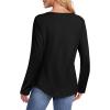 imageATHMILE Womens Tops Trendy Long Sleeve Shirts for Women Loose Fit Dressy Casual Blouses Pleated Tunic Tops for LeggingsBlack