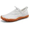 imageATHMILE Barefoot Water Shoes for Women Men Hiking Aqua Swim Beach Pool River Boat Travel WalkingWhiteknit