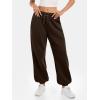 imageATHMILE Sweatpants Women Baggy Lounge Pants Workout Gym Active High Waisted Comfy Joggers for Women Fall Clothes 2025Fleecebrown