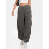 imageATHMILE Sweatpants Women Baggy Lounge Pants Workout Gym Active High Waisted Comfy Joggers for Women Fall Clothes 2025Fleecedarkgrey