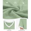 imageATHMILE Womens Short Sleeve TShirts Spring Summer Tops Casual Soft Tunic V Neck Basic Workout Clothes Fashion Outfits 2026Green