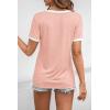 imageATHMILE Womens Short Sleeve TShirts Spring Summer Tops Casual Soft Tunic V Neck Basic Workout Clothes Fashion Outfits 2026Pink