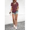 imageATHMILE Womens Short Sleeve TShirts Spring Summer Tops Casual Soft Tunic V Neck Basic Workout Clothes Fashion Outfits 2026Wine Red