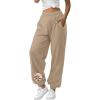 imageATHMILE Sweatpants Women Baggy Lounge Pants Workout Gym Active High Waisted Comfy Joggers for Women Fall Clothes 2025Fleececoffeegrey