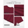 imageATHMILE Womens Short Sleeve Shirts Trendy Dressy Tops Business Casual Tee Fashion Knitted Blouses Y2k Outfits 2025Wine Red