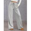 imageATHMILE Womens Wide Leg Sweatpants High Waisted Baggy Pants Fashion Teen Girl Drawstring Athletic JoggersFleecegrey
