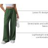 imageATHMILE Womens Wide Leg Sweatpants High Waisted Baggy Pants Fashion Teen Girl Drawstring Athletic JoggersXmas Green