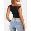 imageATHMILE Womens Off The Shoulder Tops Summer Sleeveless Shirts Going Out Crop Tank Top Y2K T Corset Tube Fashion Outfits 2025Black