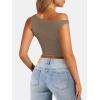 imageATHMILE Womens Off The Shoulder Tops Summer Sleeveless Shirts Going Out Crop Tank Top Y2K T Corset Tube Fashion Outfits 2025Light Brown