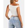imageATHMILE Womens Off The Shoulder Tops Summer Sleeveless Shirts Going Out Crop Tank Top Y2K T Corset Tube Fashion Outfits 2025White