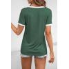 imageATHMILE Womens Short Sleeve TShirts Spring Summer Tops Casual Soft Tunic V Neck Basic Workout Clothes Fashion Outfits 2026Dark Green