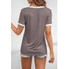 imageATHMILE Womens Short Sleeve TShirts Spring Summer Tops Casual Soft Tunic V Neck Basic Workout Clothes Fashion Outfits 2026Gray Purple