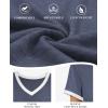imageATHMILE Womens Short Sleeve TShirts Spring Summer Tops Casual Soft Tunic V Neck Basic Workout Clothes Fashion Outfits 2026Navy
