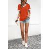 imageATHMILE Womens Short Sleeve TShirts Spring Summer Tops Casual Soft Tunic V Neck Basic Workout Clothes Fashion Outfits 2026Orange