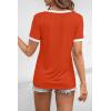 imageATHMILE Womens Short Sleeve TShirts Spring Summer Tops Casual Soft Tunic V Neck Basic Workout Clothes Fashion Outfits 2026Orange