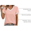 imageATHMILE Womens Short Sleeve TShirts Spring Summer Tops Casual Soft Tunic V Neck Basic Workout Clothes Fashion Outfits 2026Pink