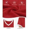 imageATHMILE Womens Short Sleeve TShirts Spring Summer Tops Casual Soft Tunic V Neck Basic Workout Clothes Fashion Outfits 2026Red