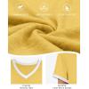 imageATHMILE Womens Short Sleeve TShirts Spring Summer Tops Casual Soft Tunic V Neck Basic Workout Clothes Fashion Outfits 2026Yellow