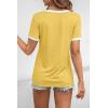 imageATHMILE Womens Short Sleeve TShirts Spring Summer Tops Casual Soft Tunic V Neck Basic Workout Clothes Fashion Outfits 2026Yellow