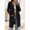 imageWomens Fall Sweater Open Front Knit Lightweight Cardigan Casual Long Coatigan Lady Jacket Coat Winter Outerwear 2026Black