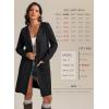 imageWomens Fall Sweater Open Front Knit Lightweight Cardigan Casual Long Coatigan Lady Jacket Coat Winter Outerwear 2026Black