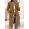 imageWomens Fall Sweater Open Front Knit Lightweight Cardigan Casual Long Coatigan Lady Jacket Coat Winter Outerwear 2026Light Brown