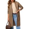 imageWomens Fall Sweater Open Front Knit Lightweight Cardigan Casual Long Coatigan Lady Jacket Coat Winter Outerwear 2026Khaki