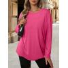 imageATHMILE Womens Oversized T Shirts Loose Fit Crewneck Short Sleeve Tops Summer Casual Blouse Y2K 2025 Basic Tee BeachZhot Pink
