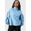 imageATHMILE Womens Oversized HalfZip Sweatshirts Fleece Lined Funnel Neckline Teen Girls Y2K Fall Winter Clothes FashionSky Blue