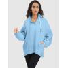 imageATHMILE Womens Oversized HalfZip Sweatshirts Fleece Lined Funnel Neckline Teen Girls Y2K Fall Winter Clothes FashionSky Blue