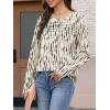 imageATHMILE Long Sleeve Shirts for Women Fall Fashion Tops 2025 Dressy Casual Blouses Trendy Pleated Tunic OutfitsBeige Black