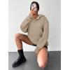 imageATHMILE Oversized Hoodies for Women Fashion V Neck Pullover Sweatshirts with Thumb Hole Y2k Clothes Fall Outfits 2025Coffeegrey